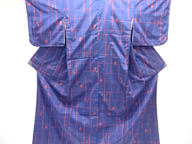 絣柄織り出し米沢紬着物